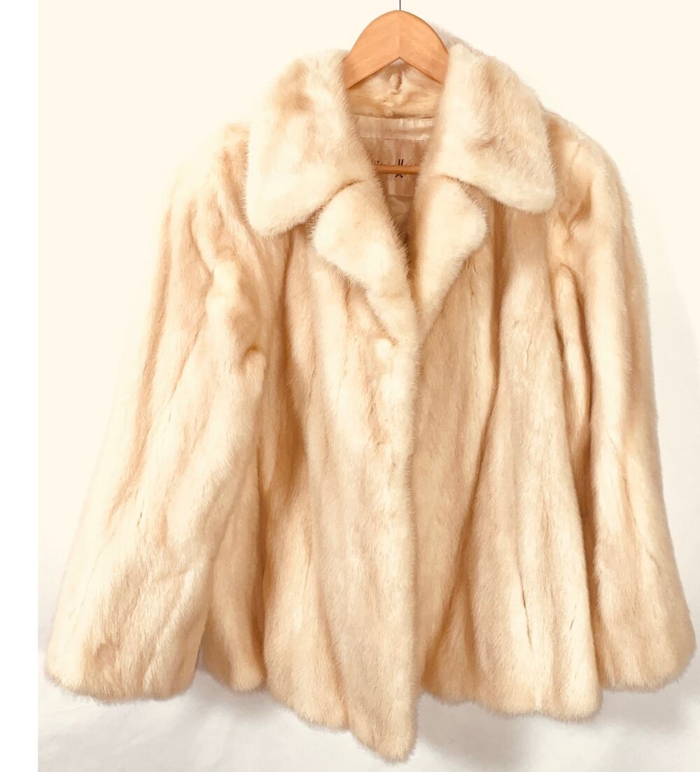 Vintage Neiman Marcus Blush / Blonde Mink Coat - Women's Size M